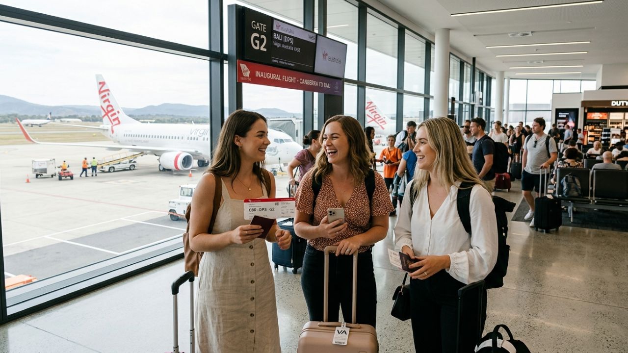 Virgin Australia Canberra Bali flights aviation updates travel chaos
