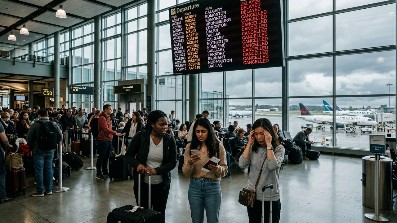 Vancouver International Airport Faces Operational Disruptions as Major Carriers Suspend Flights