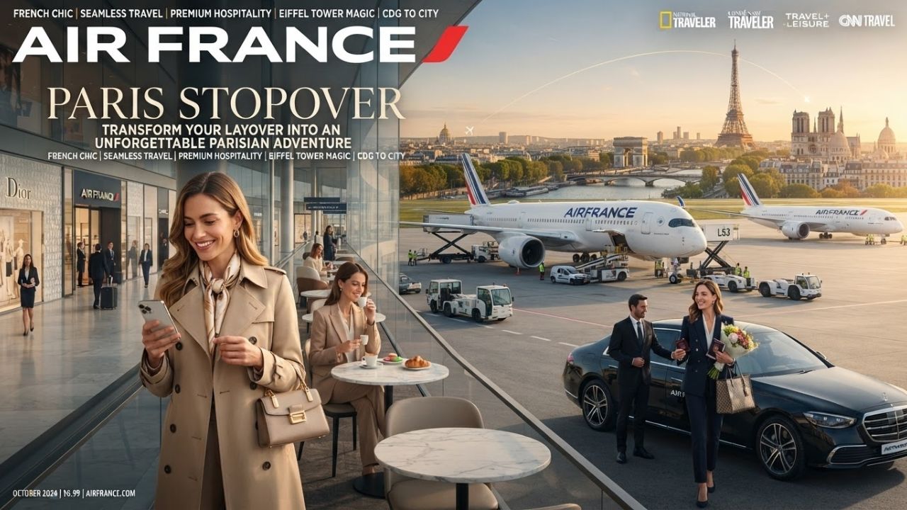 Air France passenger aircraft at Paris Charles de Gaulle Airport terminal gate