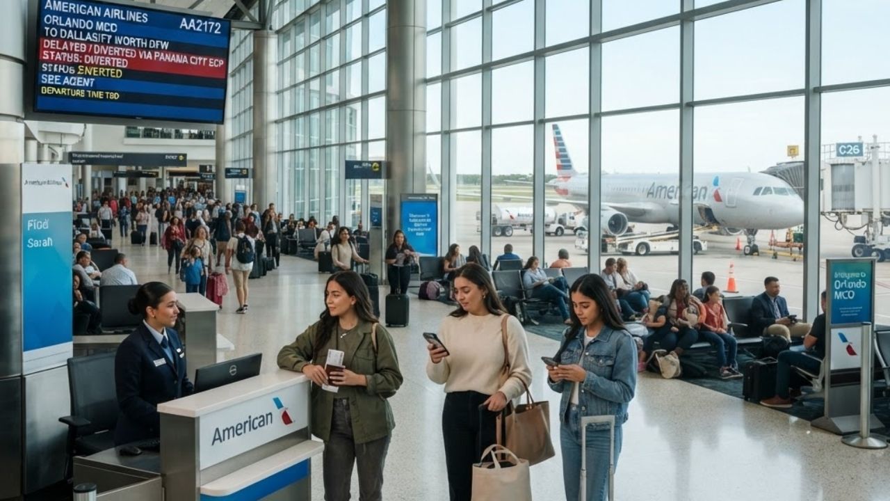 American Airlines Orlando Dallas Flight Diversion Panamacity