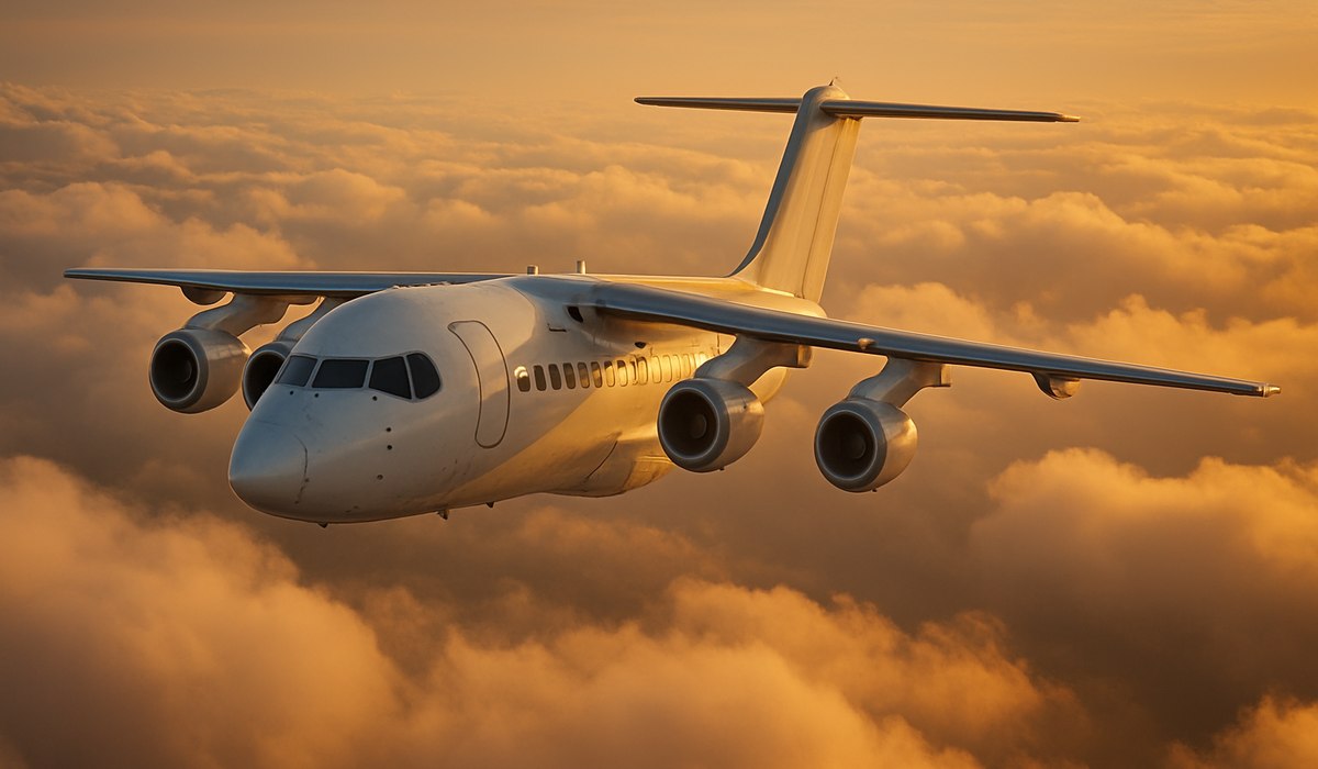 British Aerospace BAe-146 aircraft in flight, 2026 regional aviation comparison