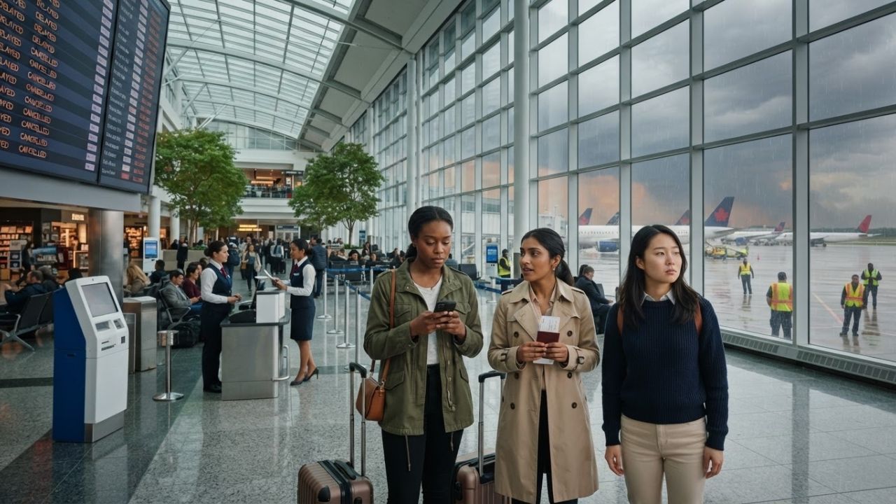 Severe Thunderstorms and Wildfire Smoke Trigger One Hundred Sixty-Four Cancellations and Six Hundred Twenty-Six Flight Delays Across Canadian Airport Hubs