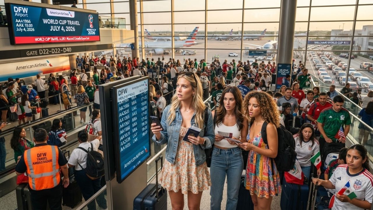 DFW Airport World Cup July 4th traffic