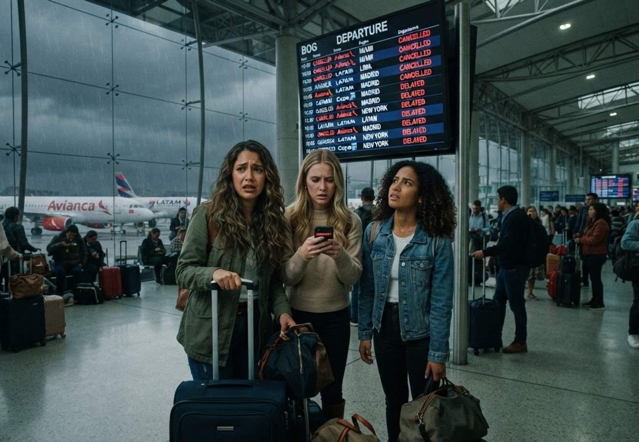 El Dorado International Airport Colombia Reports 65 Flight Delays and 11 Cancellations Affecting Avianca and LATAM