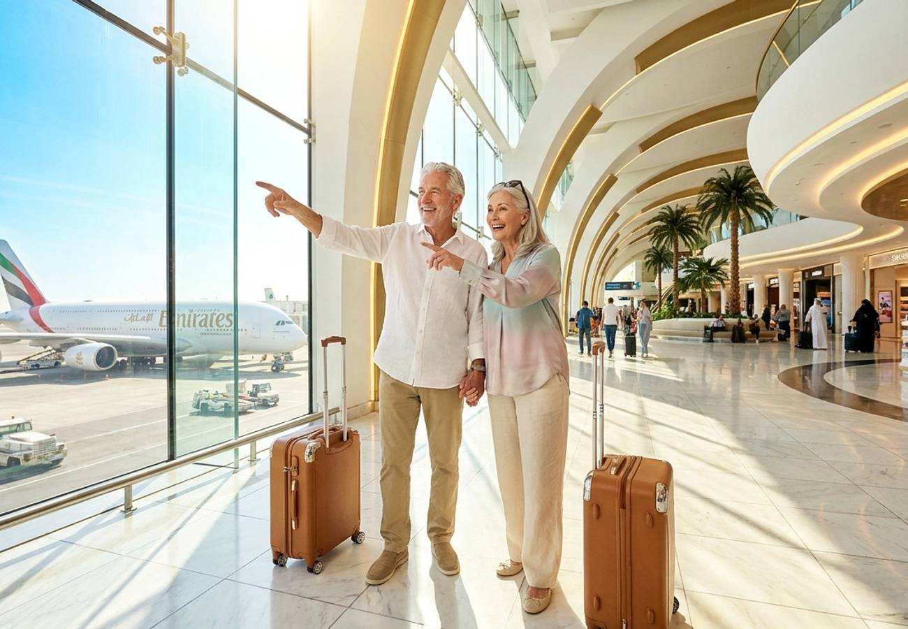 Luxury hotel and Dubai skyline representing Emirates summer travel offers
