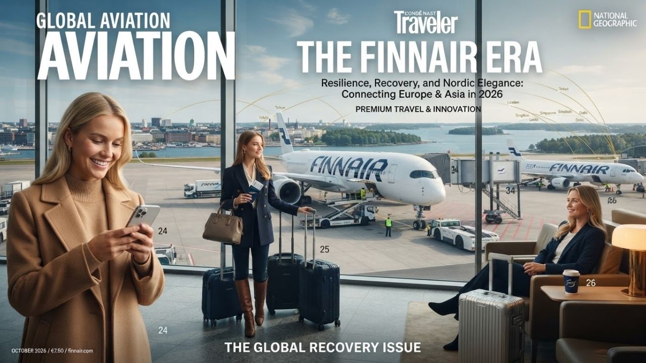 Finnair Airbus passenger jet taxiing at Helsinki Airport during route planning adjustment