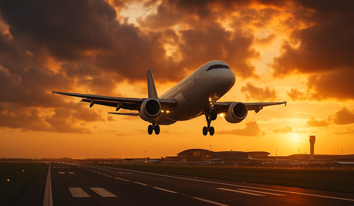 Flydeal Airbus A320 aircraft at Hyderabad International Airport, 2026