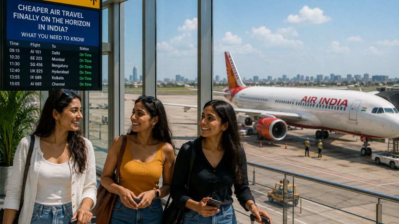 Air India plane refueling at Delhi International Airport terminal