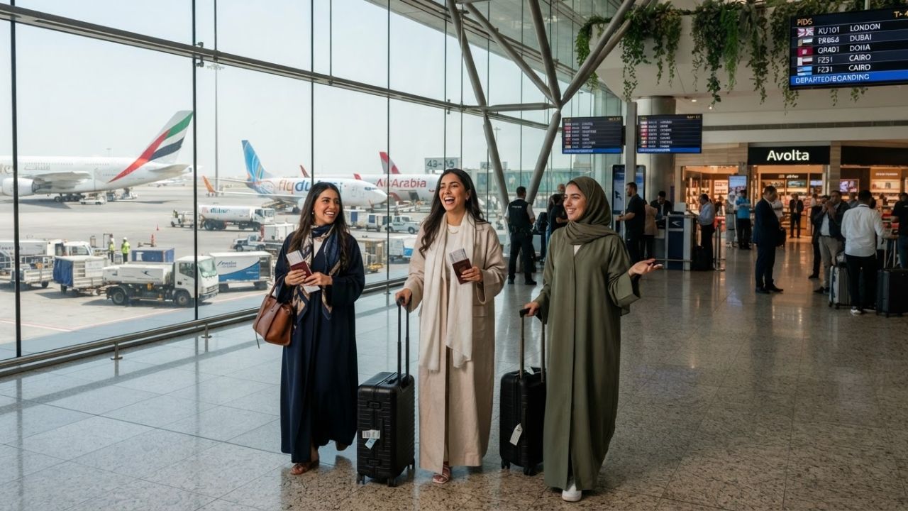Kuwait International Airport passenger terminal terminal building and aircraft