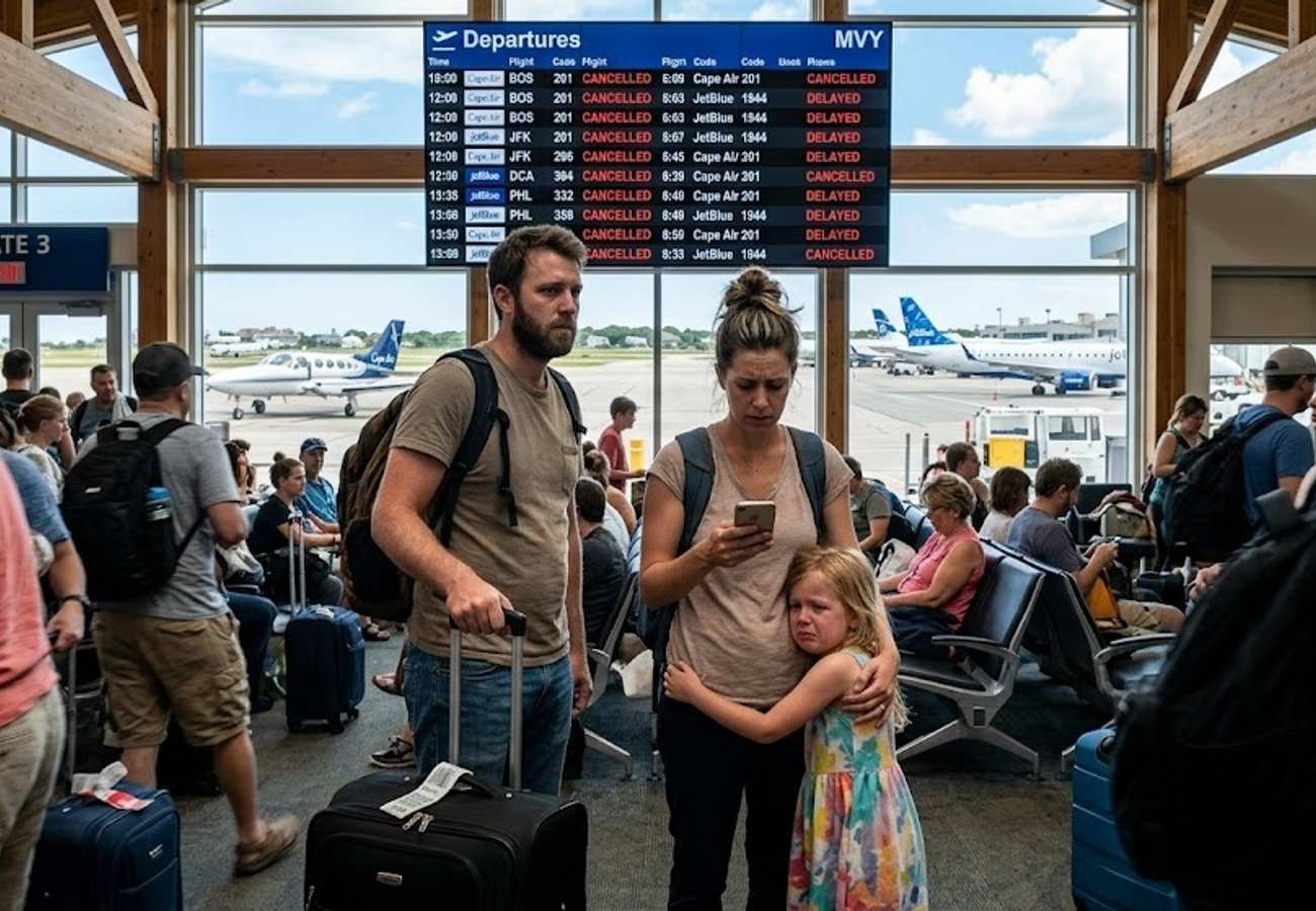 Martha's Vineyard Airport Flight Disruptions 12 Cancellations Hit Tradewind JetBlue Cape Air Republic July 2026