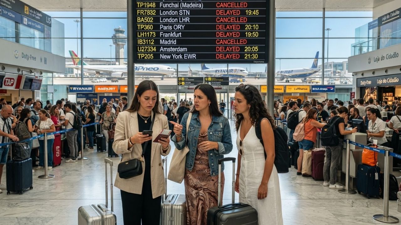 Portugal Flight Disruptions: 210 Delays and 18 Cancellations Strike Lisbon and Madeira