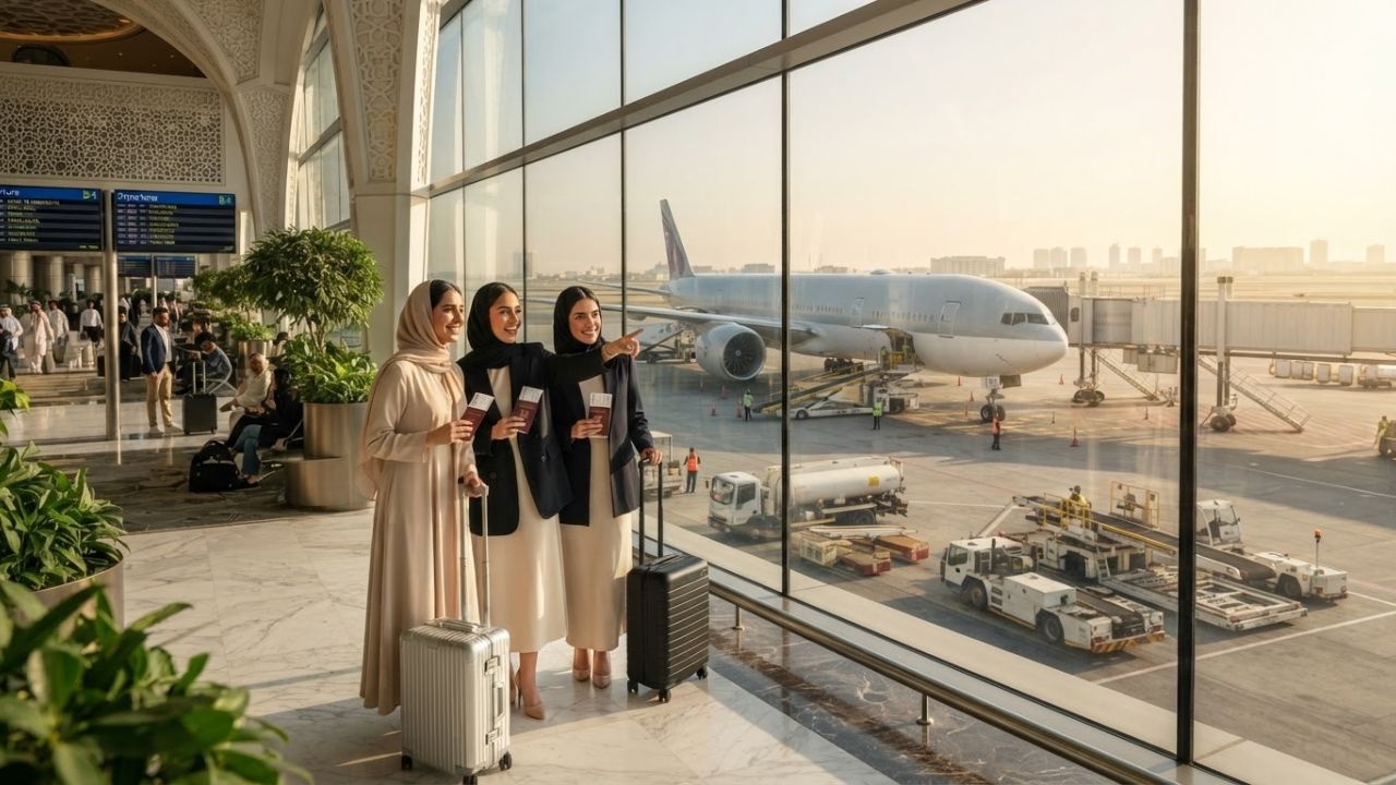 Qatar Airways Boeing 777 passenger aircraft prepares for takeoff