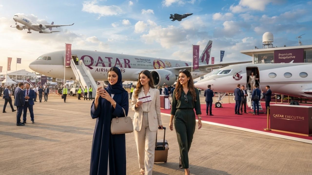 Qatar Airways Farnborough Airshow Aircraft Showcase