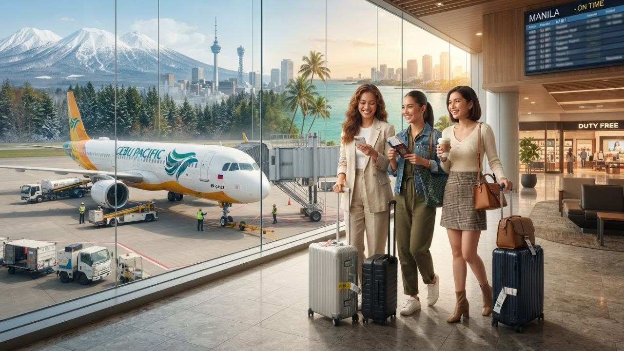 A Cebu Pacific Airbus A321neo passenger airplane parked at Sapporo New Chitose Airport in Japan