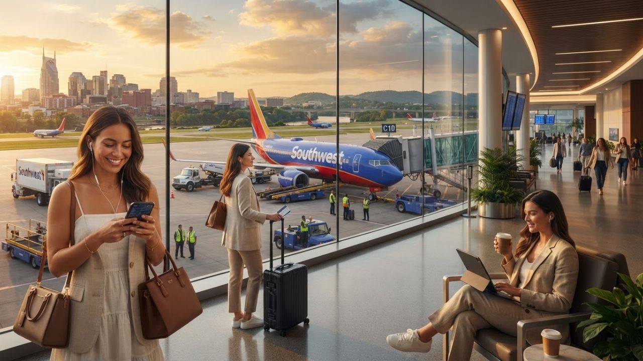 Southwest Airlines Boeing 737-800 commercial aircraft taxiing on tarmac during flight diversion