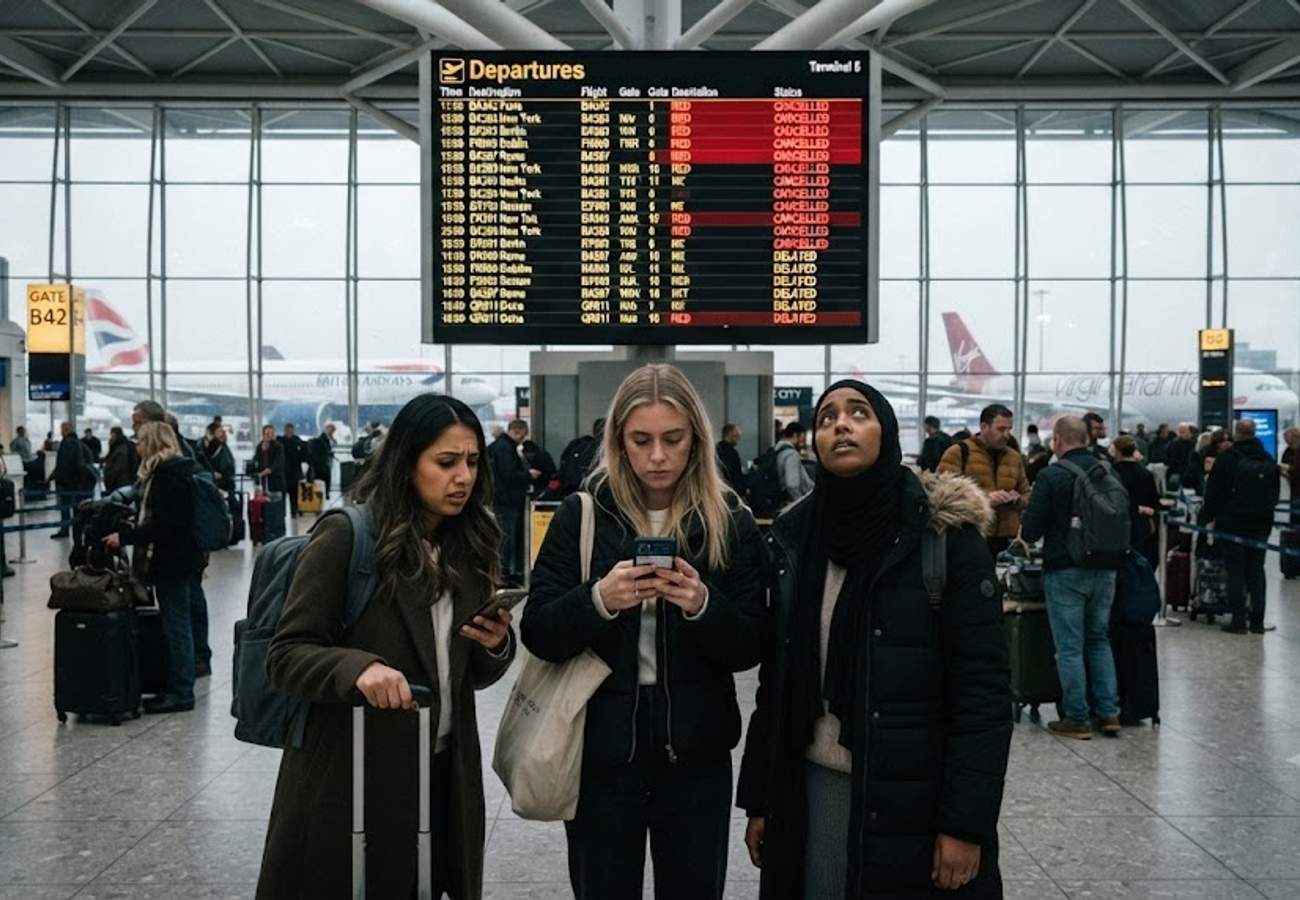 UK Travel Chaos: 45 Flight Cancellations, 429 Delays Hit London Heathrow, Gatwick, Manchester in July 2026