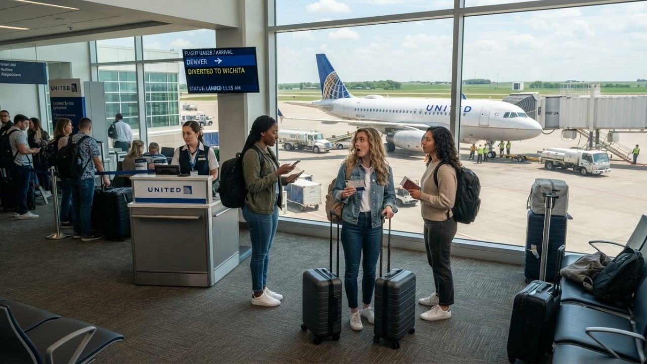 United Airlines Flight Four Ninety-Eight Operating From Memphis to Denver Diverts to Wichita Dwight D. Eisenhower National Airport