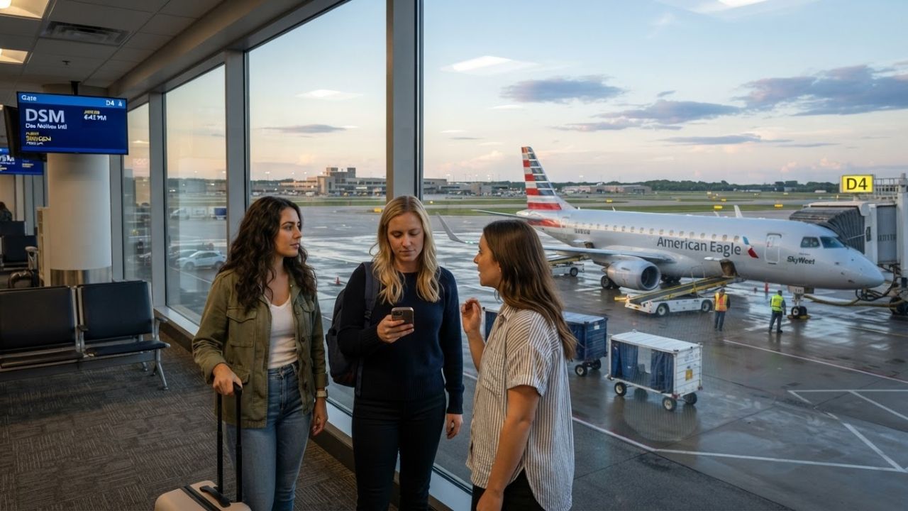 American Eagle Flight SKW6224 Diverts to Des Moines