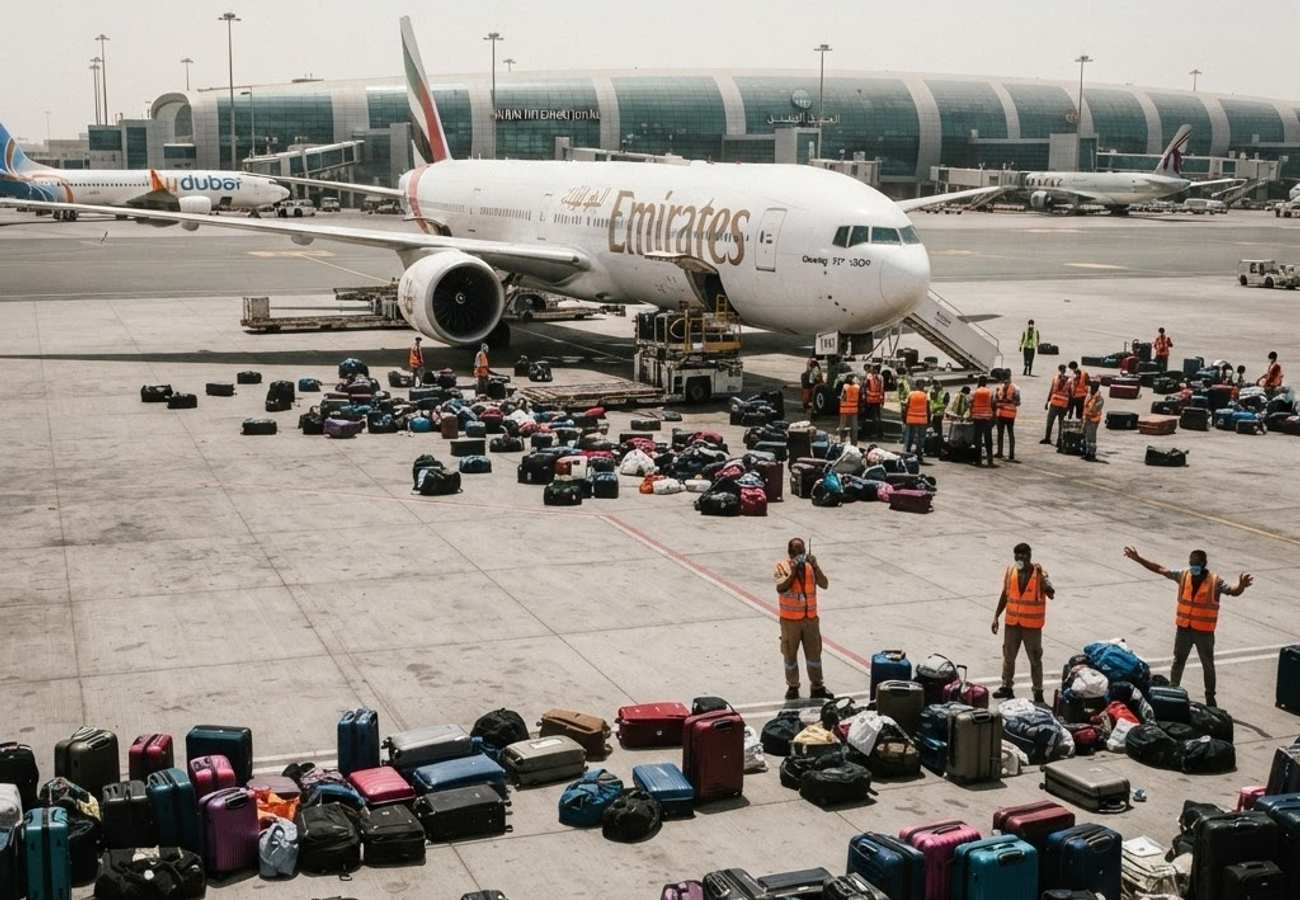 Aerial view of aircraft parked on the tarmac at Ben Gurion Airport