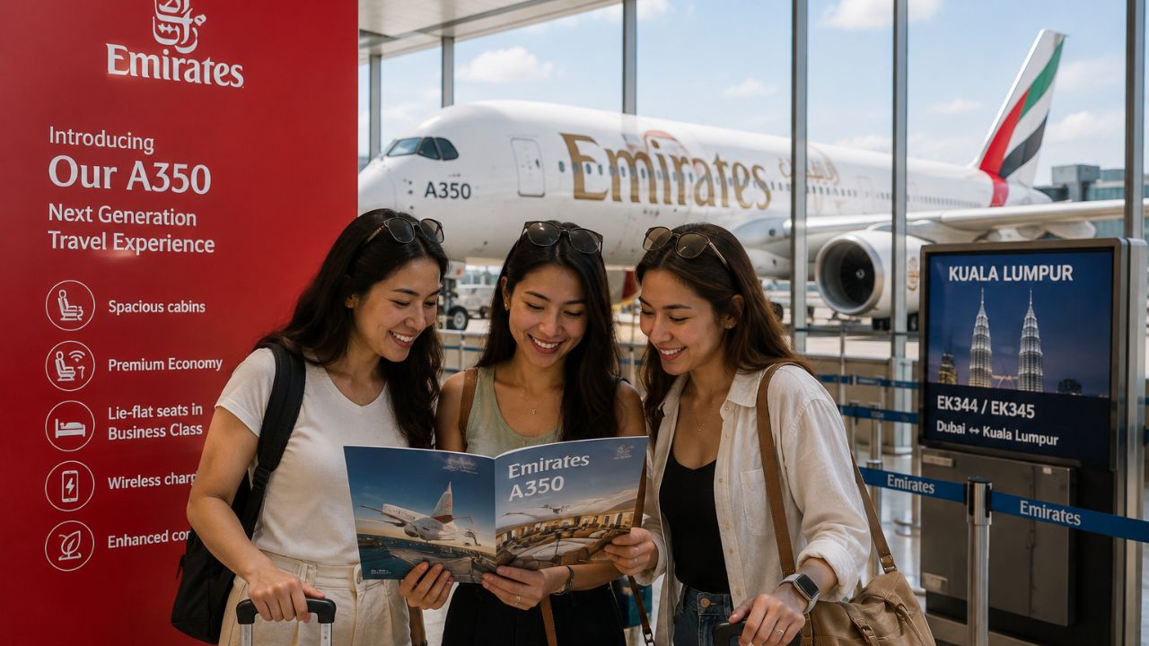 Emirates Deploys Next-Generation Airbus A350 on Dubai to Kuala Lumpur Route
