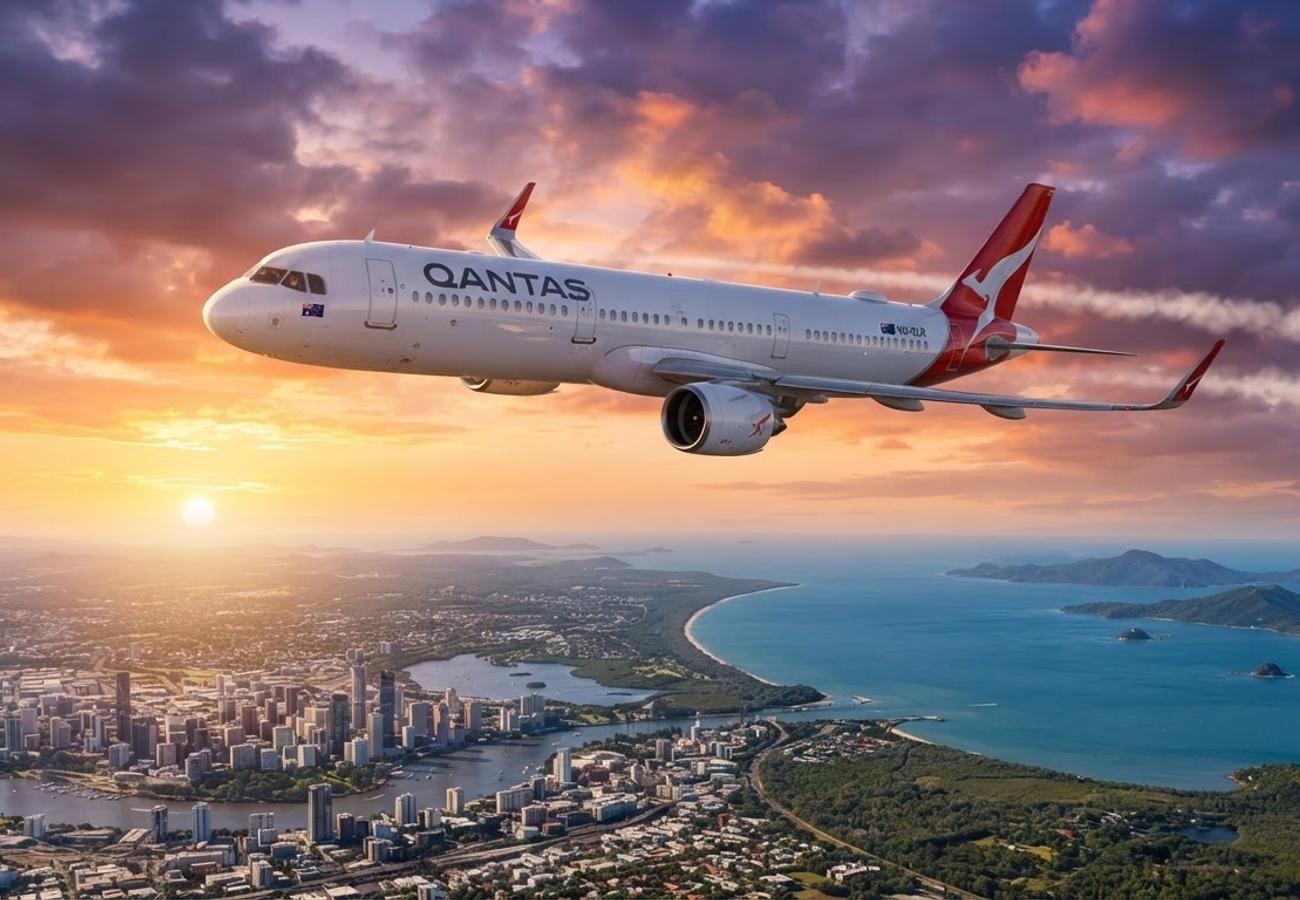 Airbus A321XLR aircraft in Qantas livery