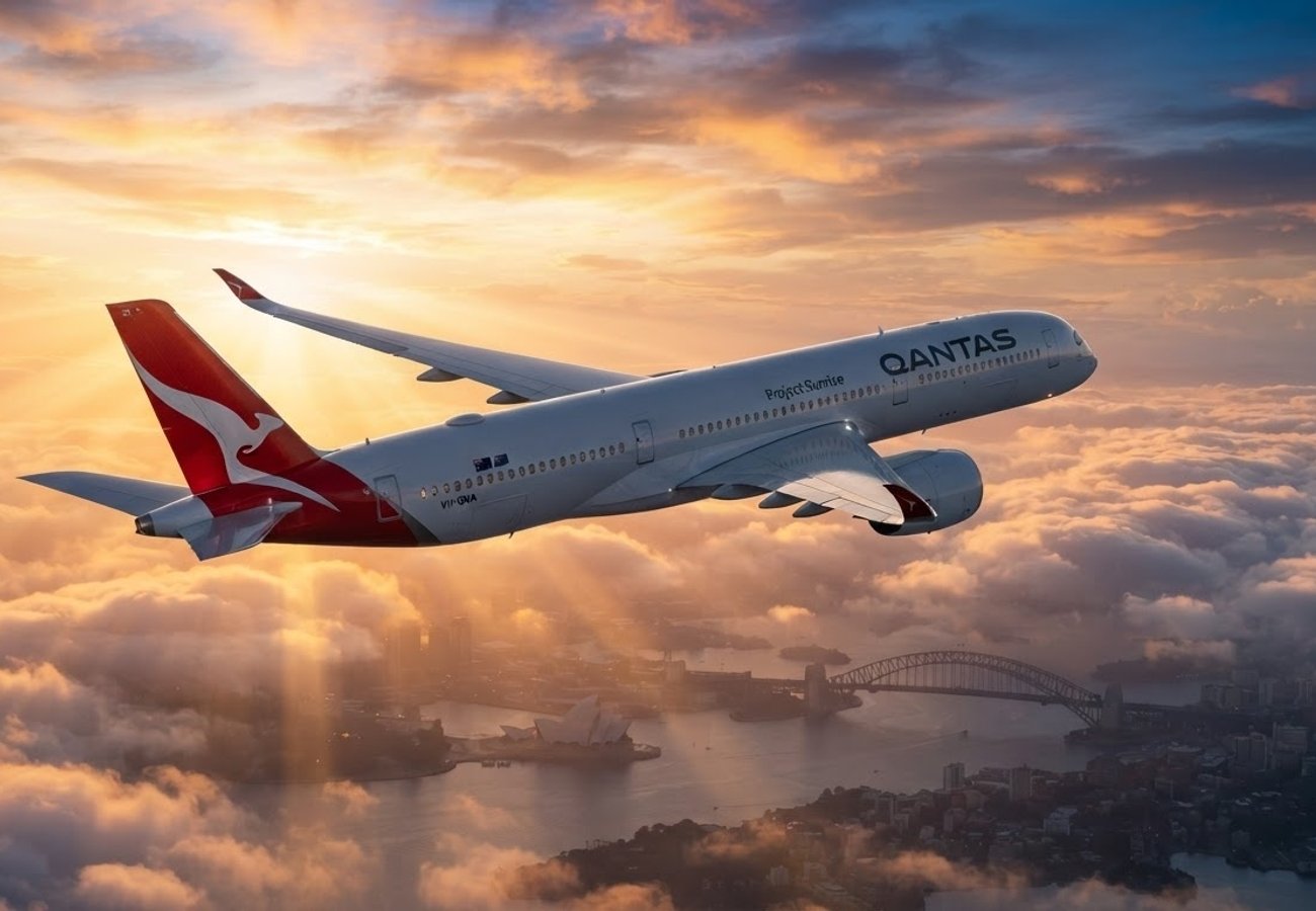Airbus A350-1000ULR aircraft representing Qantas Project Sunrise
