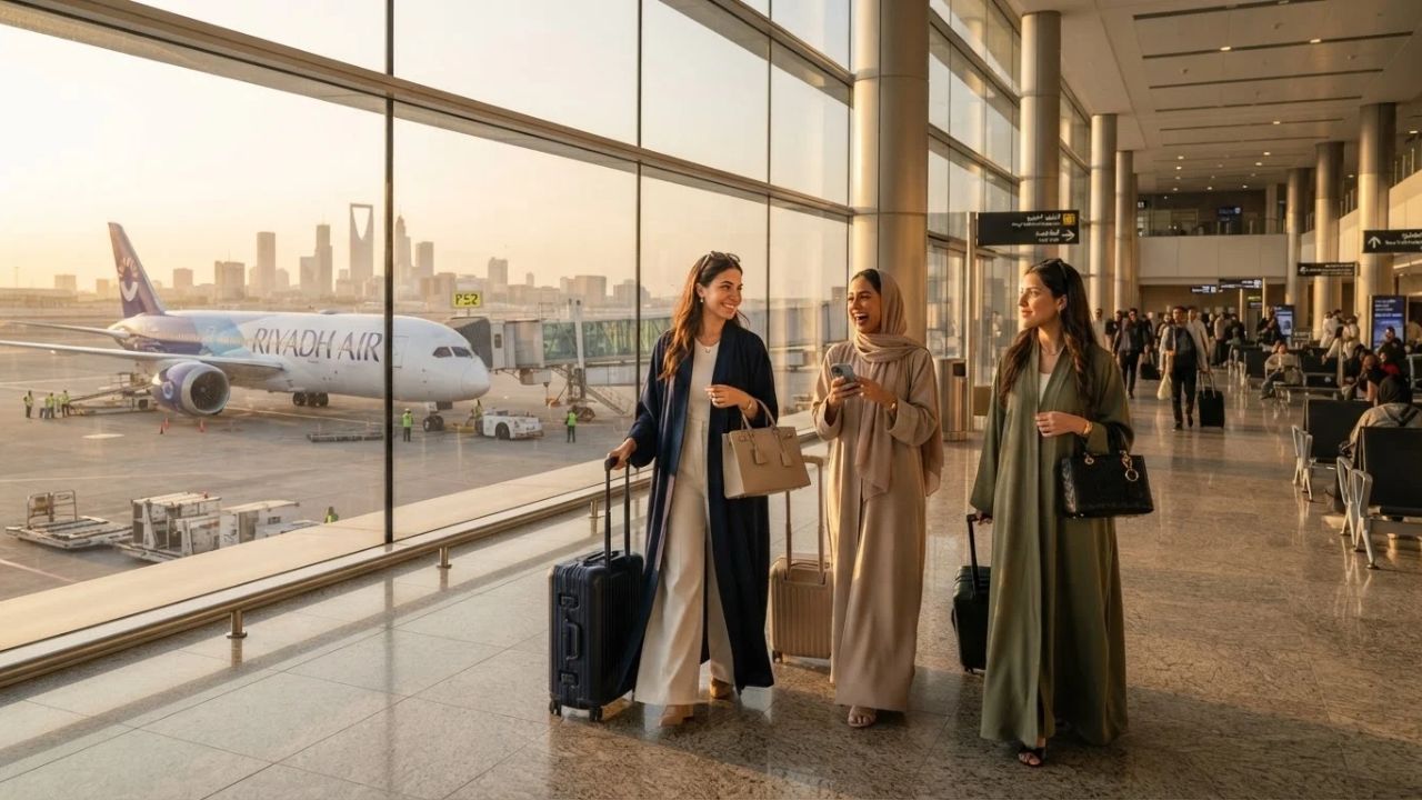 Riyadh Air premium class seating layout showcasing modern design details.