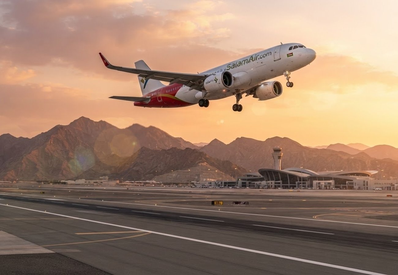 SalamAir Airbus A320neo aircraft preparing for departure