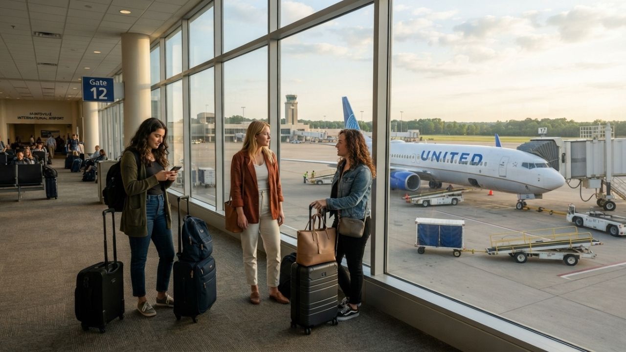 United Airlines Flight UA1815 Diverts to Huntsville Following Route Change