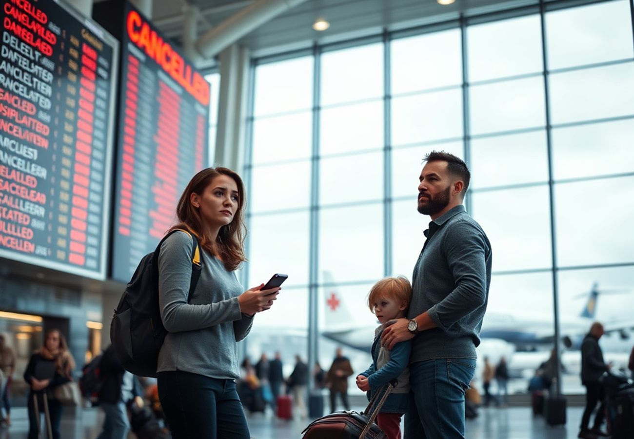 WestJet aircraft grounded at a Canadian airport during labour dispute