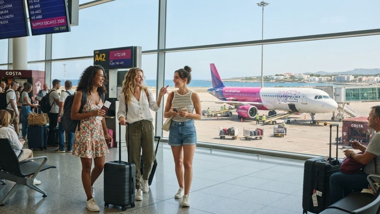 Wizz Air Airbus A321neo aircraft on runway at European airport