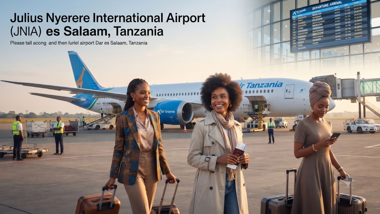 Air Tanzania widebody aircraft on the tarmac at Julius Nyerere International Airport in Dar es Salaam