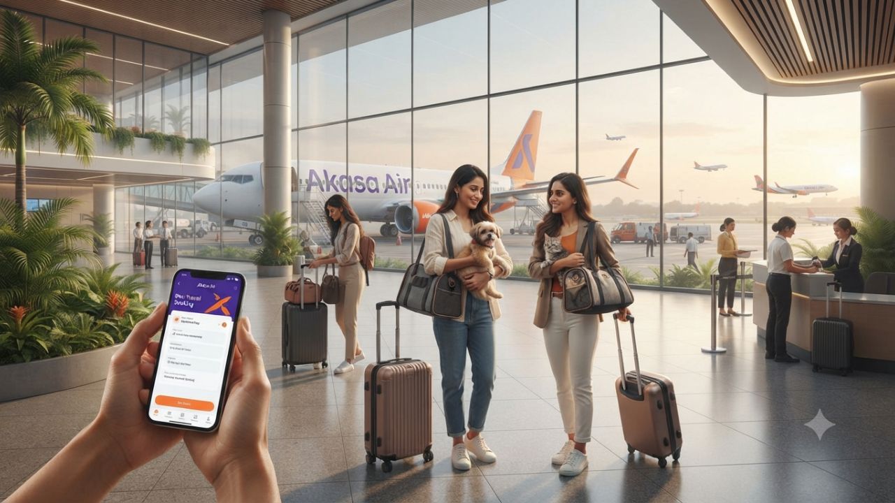Akasa Air Names Bengaluru Primary Pet Travel Hub Transporting Over 13,500 Animals Across Indian Domestic Network