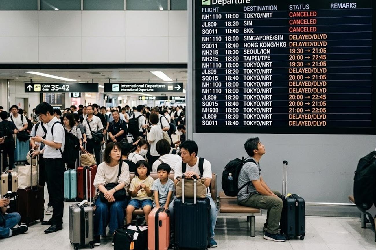 Asia Travel Disrupted as Major Airports Including Tokyo, Singapore and Others Face 245 Cancellations and 4,100 Delays