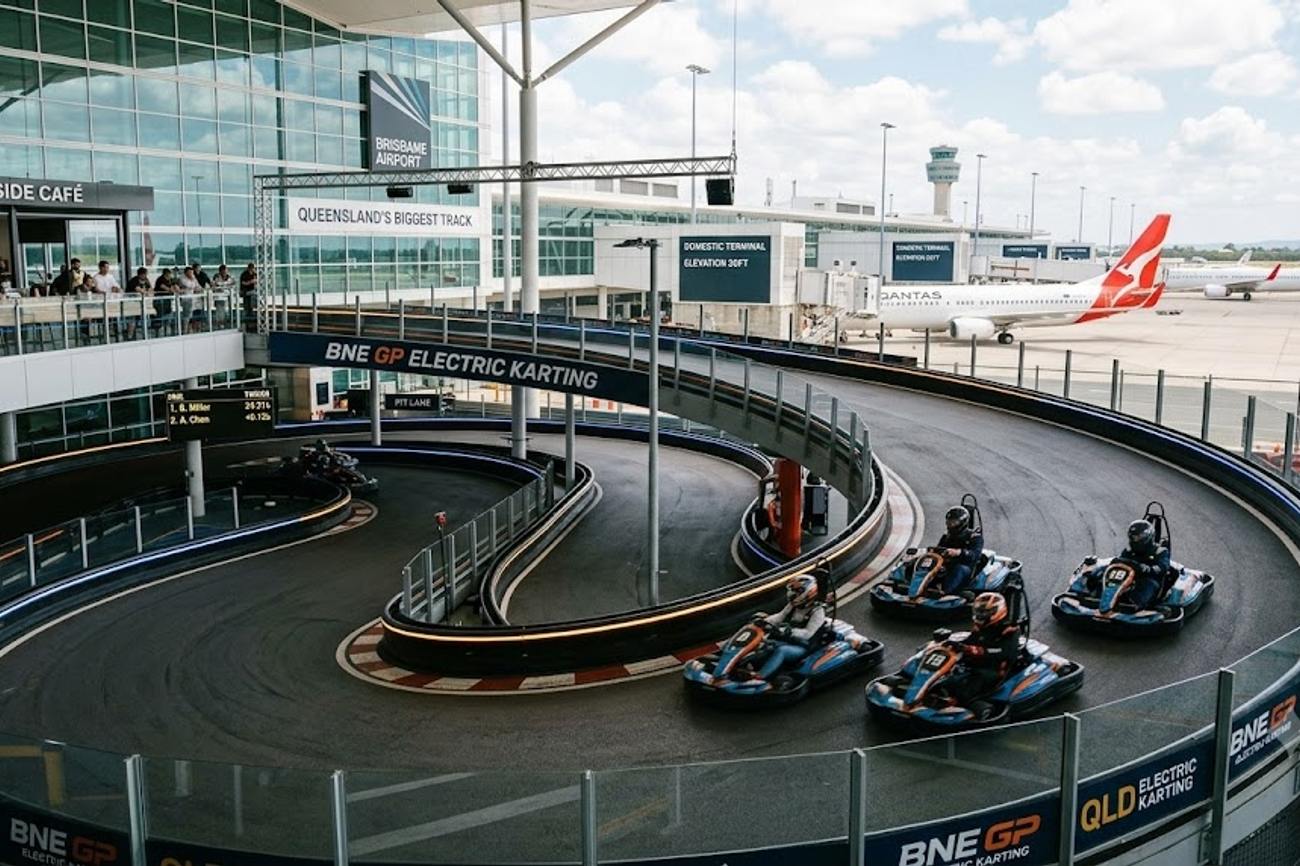 Australia Transforms Airport Leisure As Brisbane Airport Now Adds Queensland’s Biggest Electric Go Kart Attraction