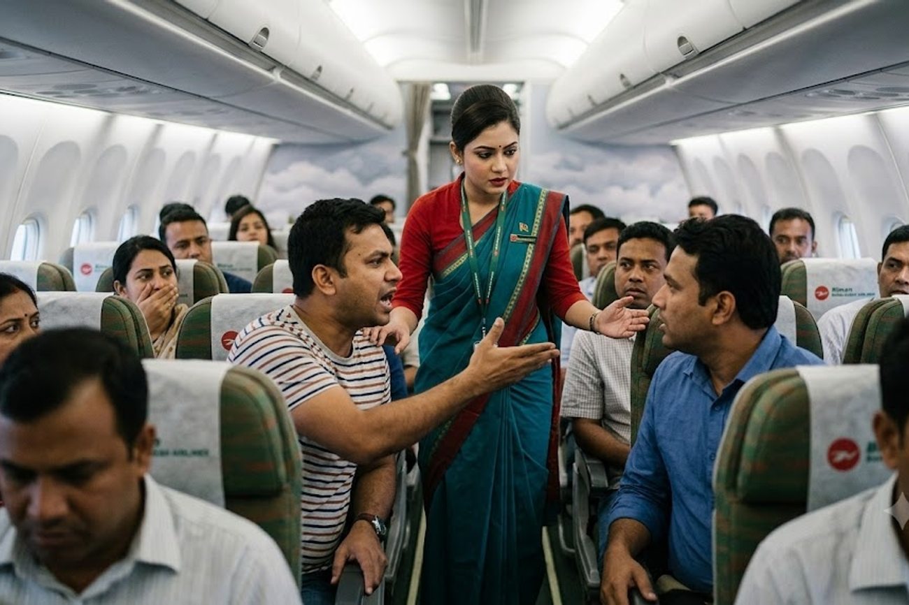 Biman Bangladesh Airlines BG201 Sylhet to London Flight Sees Mid-Air Passenger Brawl as Cabin Crew Intervenes
