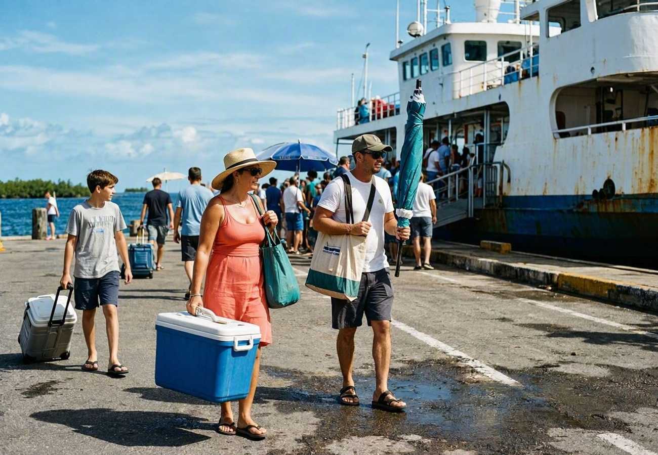 Ferry traveling from Ceiba to Culebra island in Puerto Rico