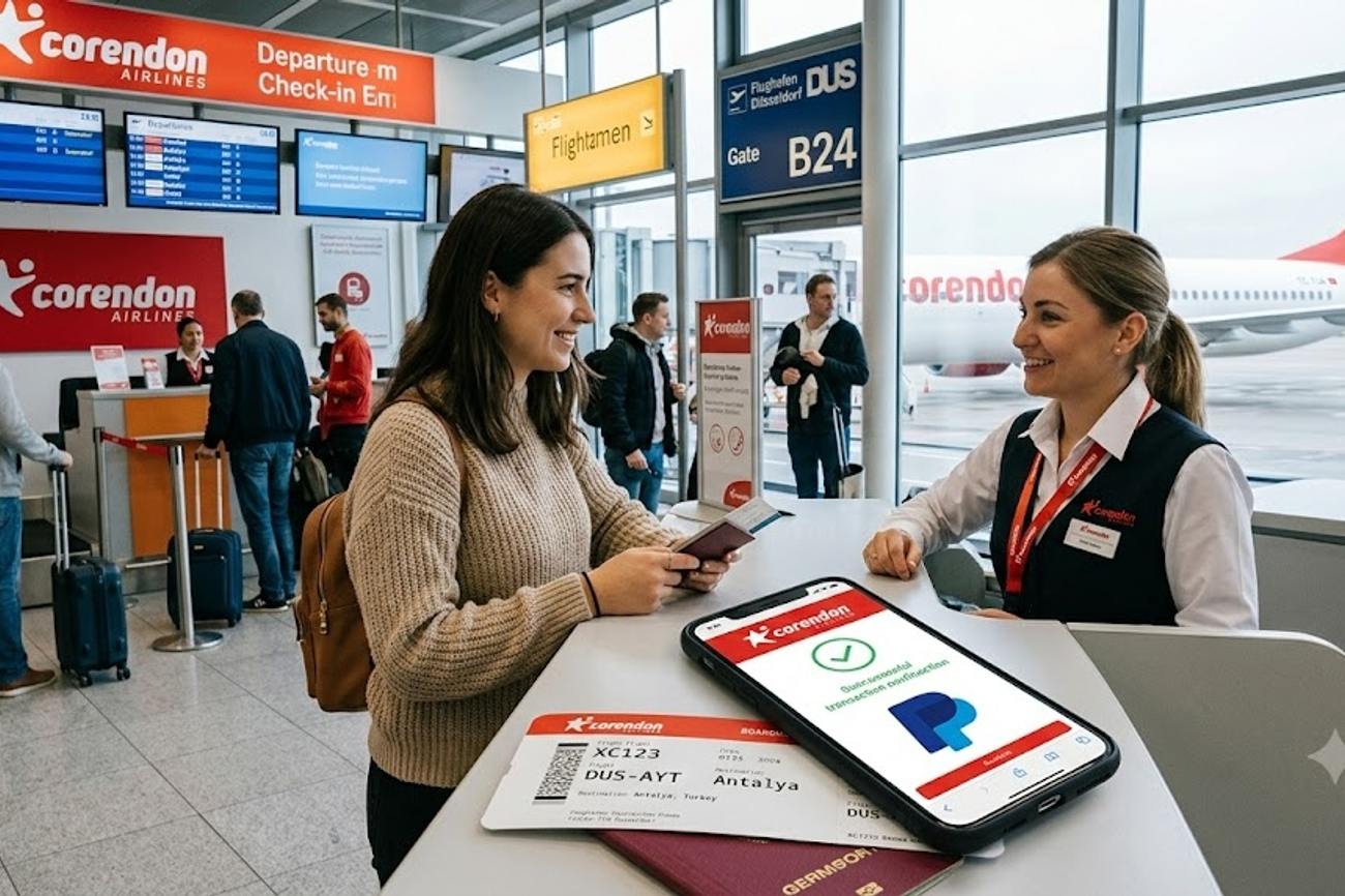 Corendon Airlines Integrates PayPal to Streamline Germany-Turkey Flight Bookings