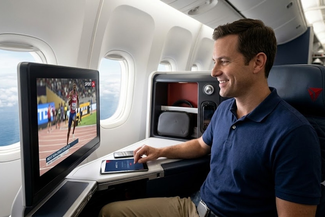 Delta Air Lines Partners With Sport 24 To Stream Live Athletics on International Flights