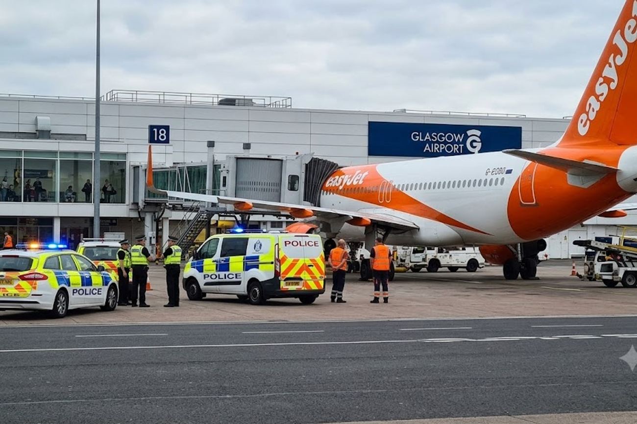 easyJet Flight EZY888 Returns at Glasgow Airport After Passenger Disruption Triggers Police Intervention