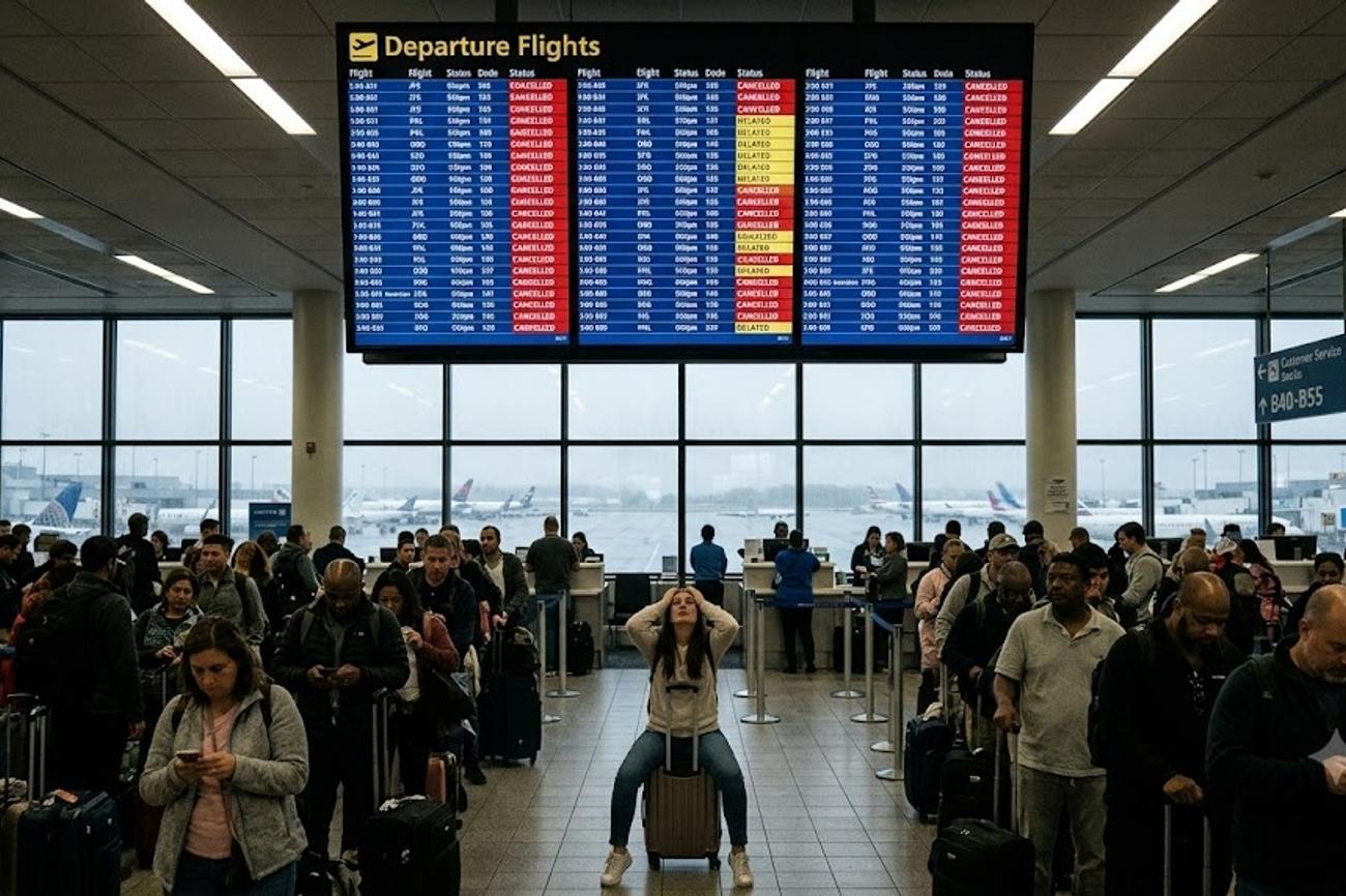 Flights Cancelled Across America as Newark, Philadelphia, and Other Airports Face 376 cancellations and 3,710 delays