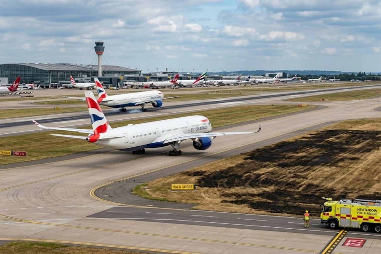Heathrow Resumes Full Operations After Southern Runway Grass Fire