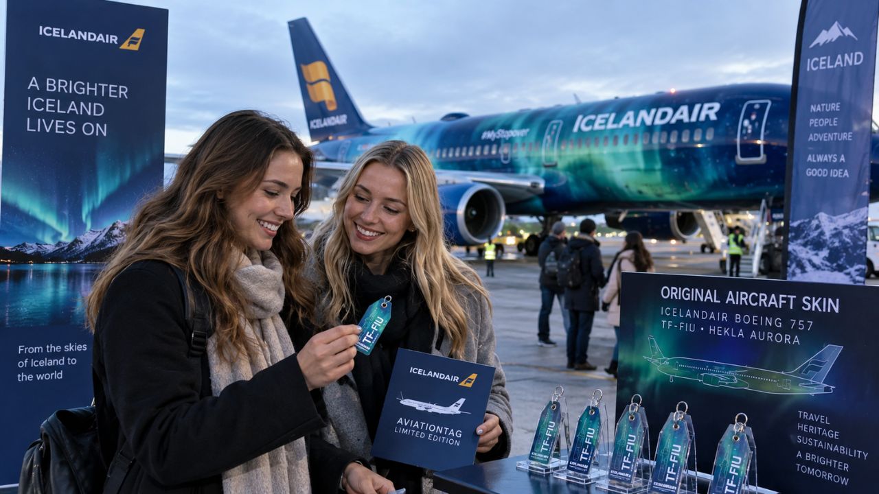 Icelandair Upcycles Iconic Hekla Aurora Boeing 757 Into 25,000 Aviationtag Collectibles 2026