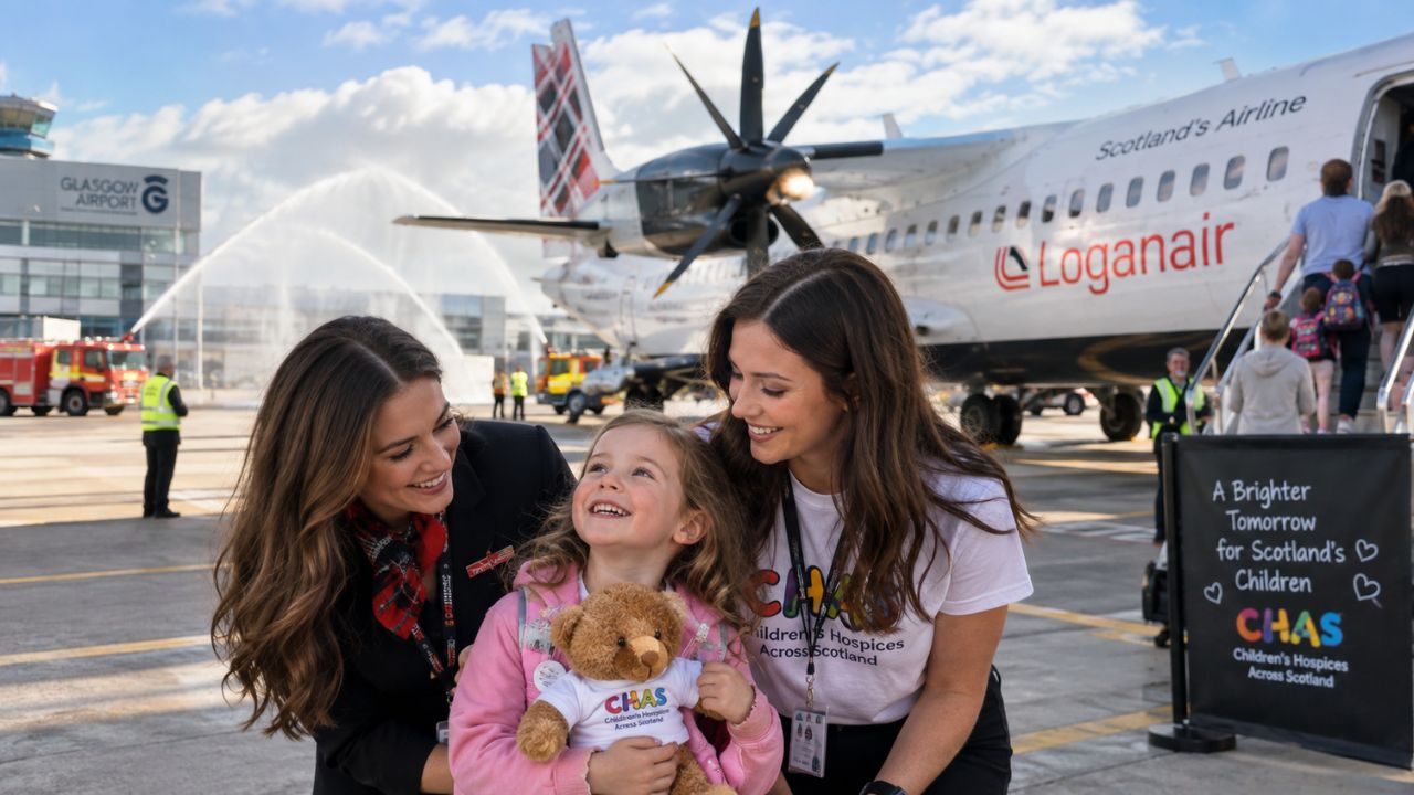 Loganair Operates Scotland Scenic Flight LM1996 From Glasgow Airport for CHAS Families 2026