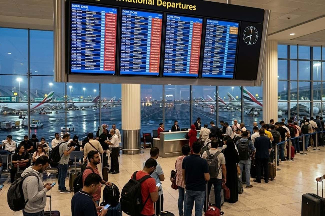 Middle East Airports Face Travel Disruption as 67 Cancelled and 895 Delayed Flights Affect Dubai, Doha and Others