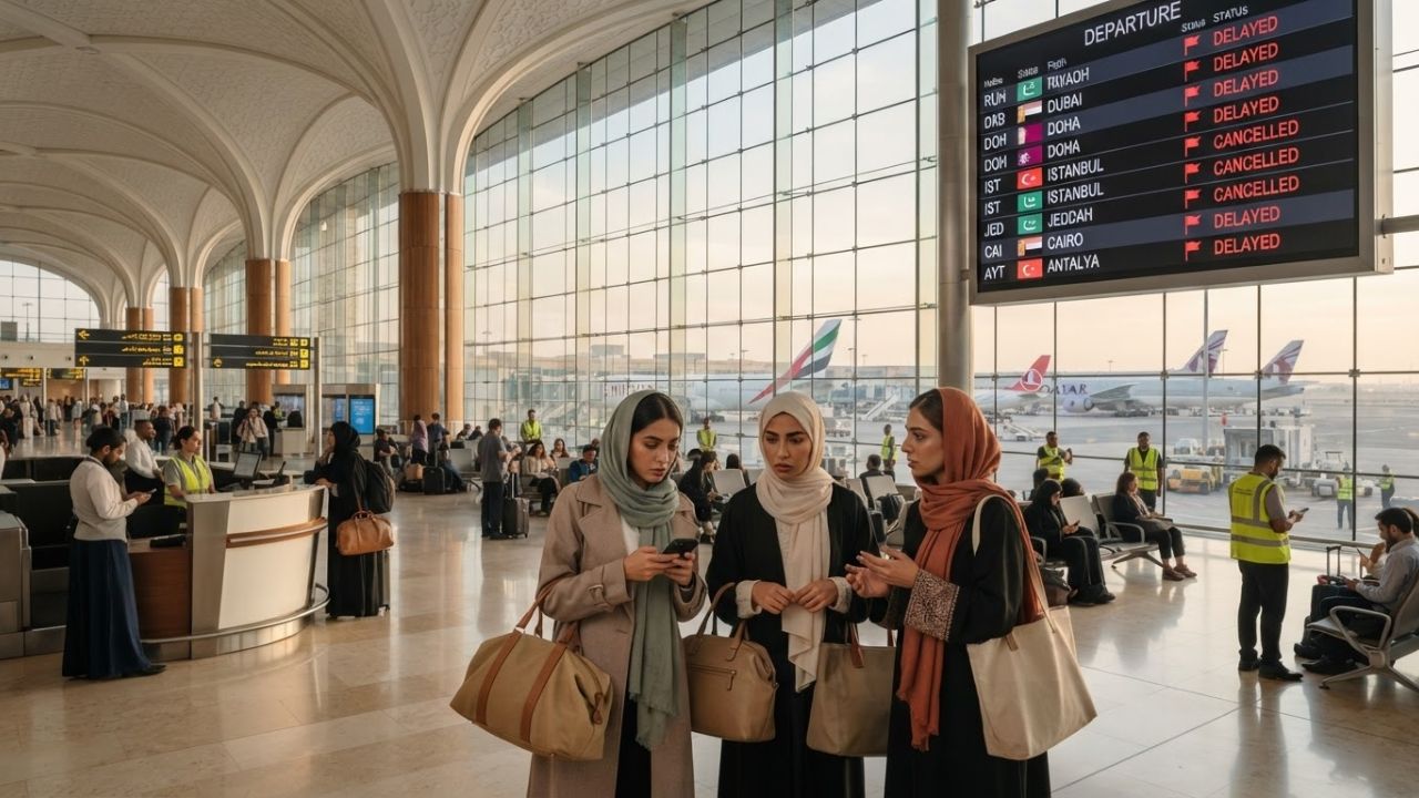 Middle East Flight Disruptions: 1,628 Delays and 70 Cancellations Impact Riyadh, Dubai, and Jeddah Hubs