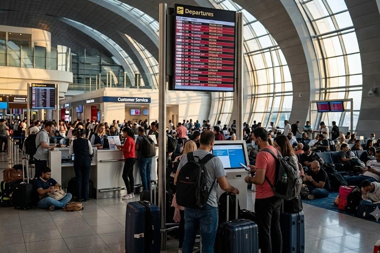 Middle East Travel Impacted with 572 Delays and 47 Cancellations at Dubai, Kuwait and More Airports