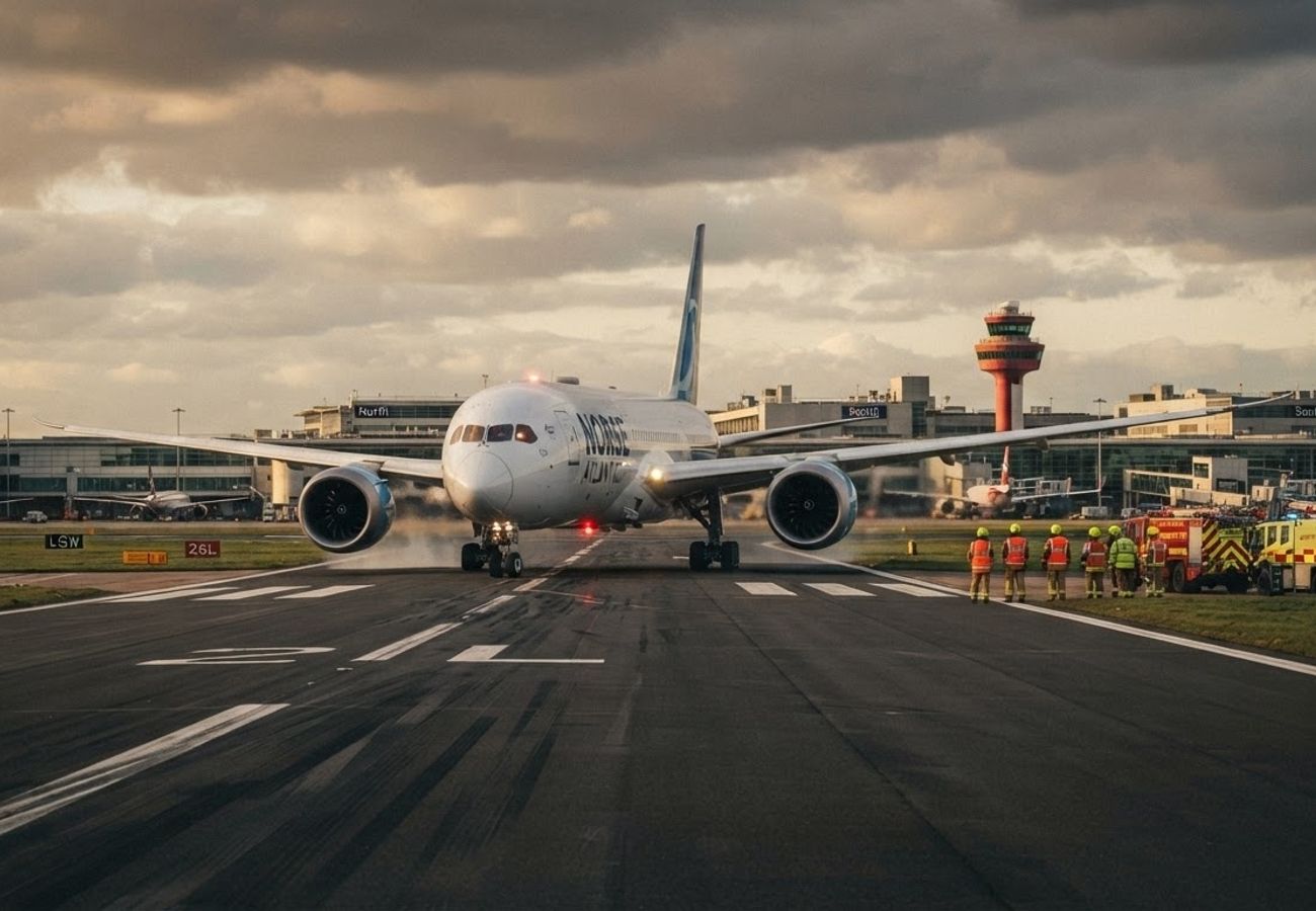 Boeing 787-9 Dreamliner on airport runway