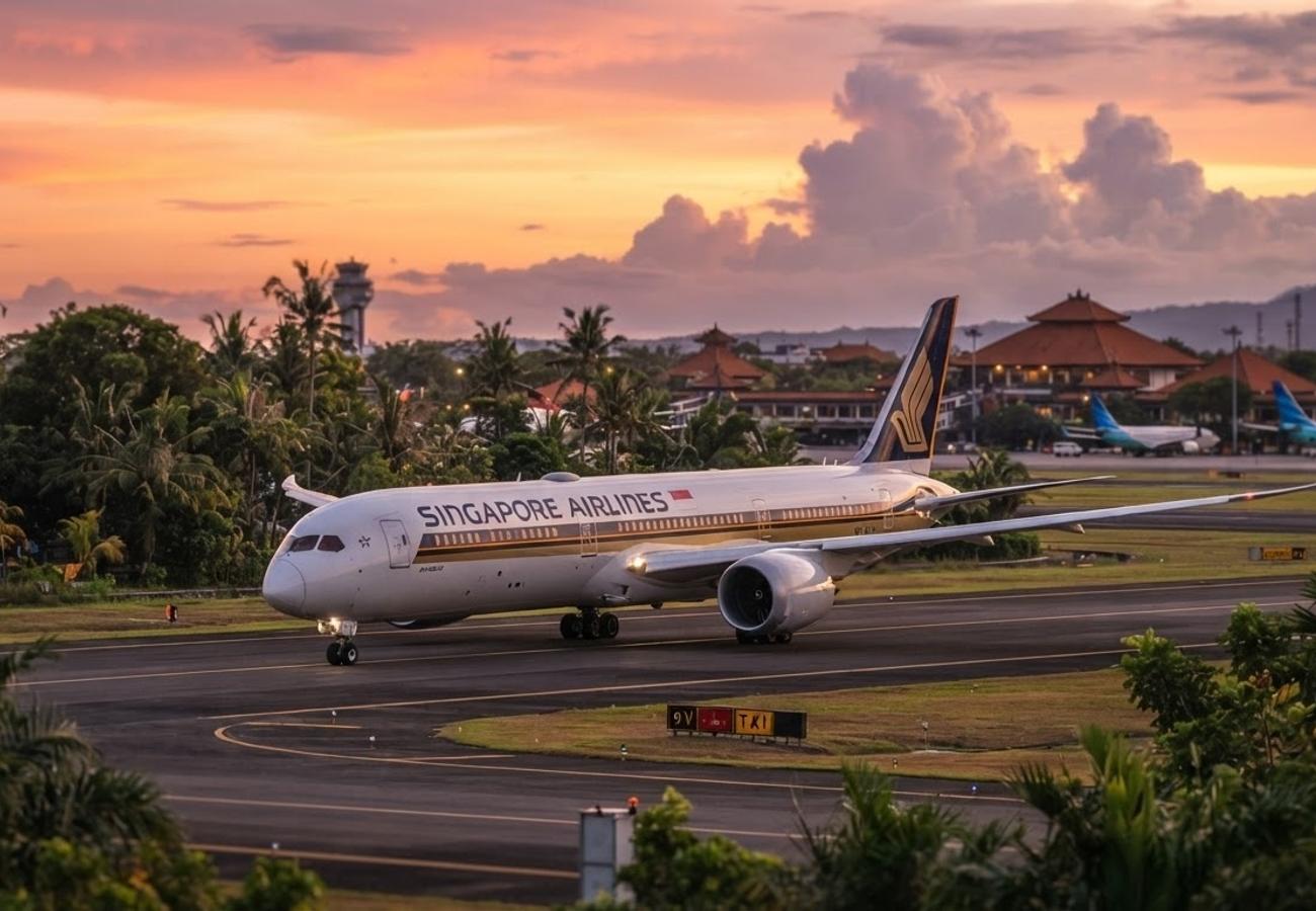 Singapore Airlines Boeing 737 MAX aircraft on the tarmac