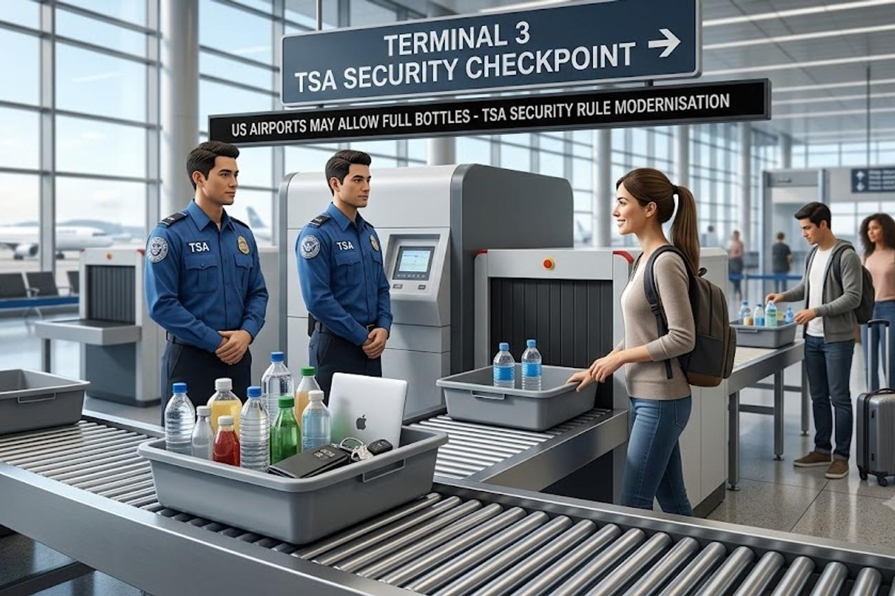 US Airports May Allow Full Bottles as Heathrow-Style Security Changes Expand With TSA Security Rule Modernisation